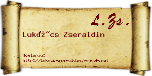 Lukács Zseraldin névjegykártya